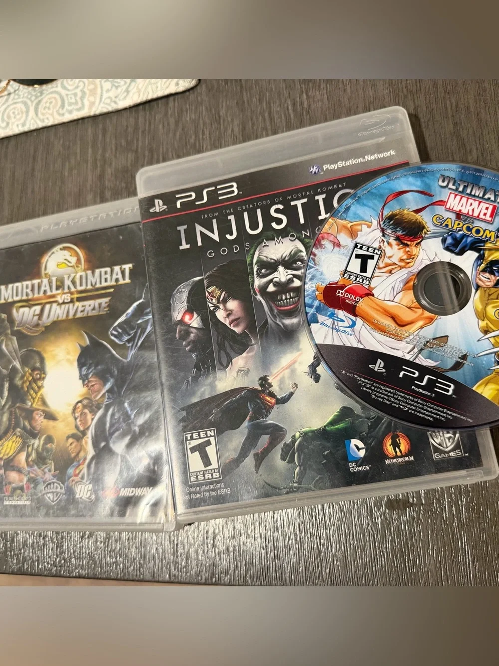 Sony PS3 Injustice: Gods Among Us, Marvel vs. Capcom Disc - Black